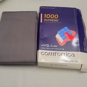 100% Egyptian cotton pillowcase pair